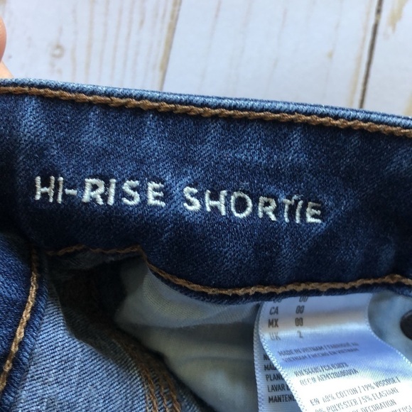 American Eagle hi-rise shortie shorts size 00 - Picture 4 of 8